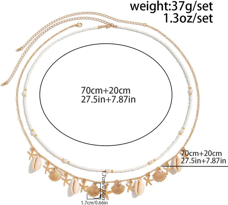 BOOSTIQ Pearl Starfish Belt Chain for Women Mermaid Starfish Seashell Waist Chain Summer Hawaiian Waist Chains Beach Jewelry Mermaid Costume Accessories Halloween Pirate Jewelry - Image 4